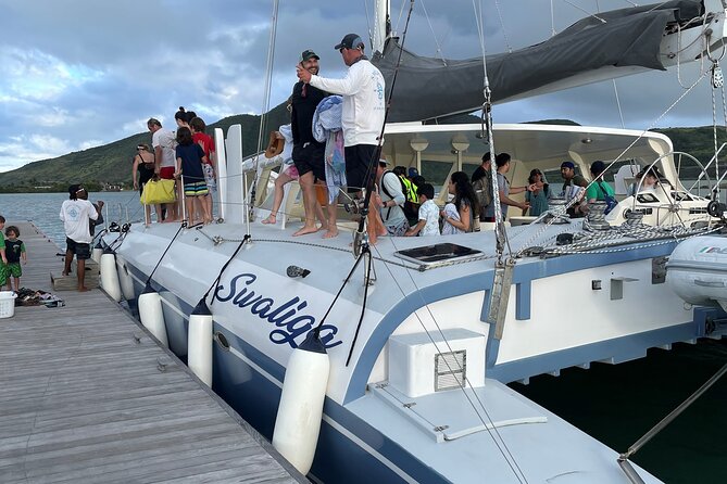 Leisure Full Day Catamaran (Blue, Aqua or LIC) - Lunch, drinks, and the Nevis beach stop