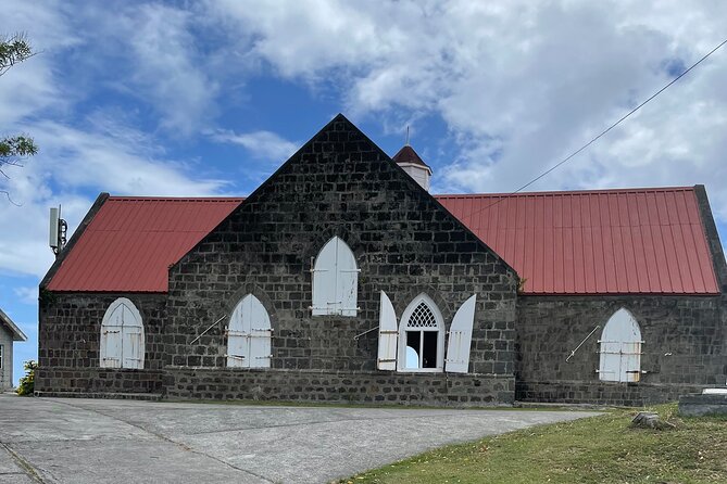 Nevis Panoramic Drive, Power Catamaran & Beach Experience - St. Thomas Anglican Church and a vanished town