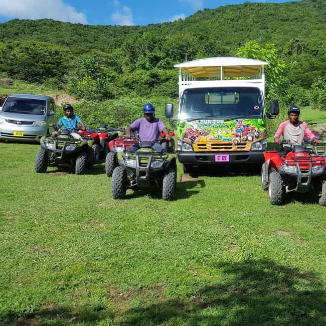 St. Kitts: Jungle Bikes ATV and Beach Guided Tour - Through tropical woods, trees, flowers, and wildlife