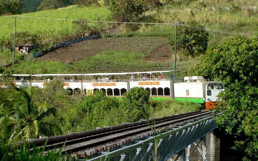 St. Kitts : Sugar Train with Pick Up & Drop-Off & Drinks - Villages, farms, rainforest, and free-roaming livestock