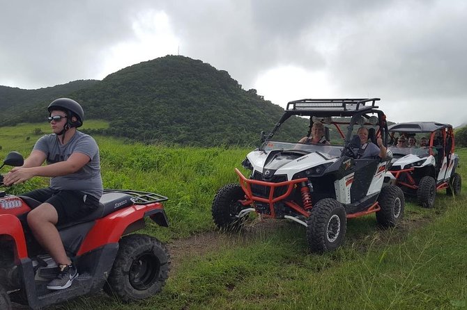 Sunny Blue Rentals in St Kitts for ATV and Dune Buggy Combo Tours - Leaving Port Zante for St. Kitts country roads
